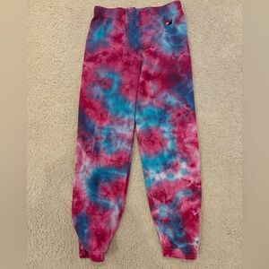 Aviator Nation Kids Tie-Dye Sweatpants in Pink and Blue